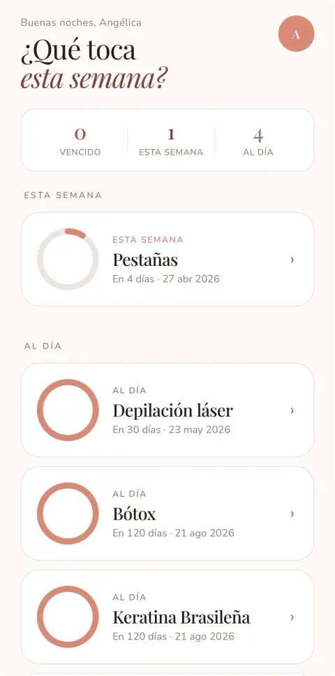 Pantalla principal de la app Exotya